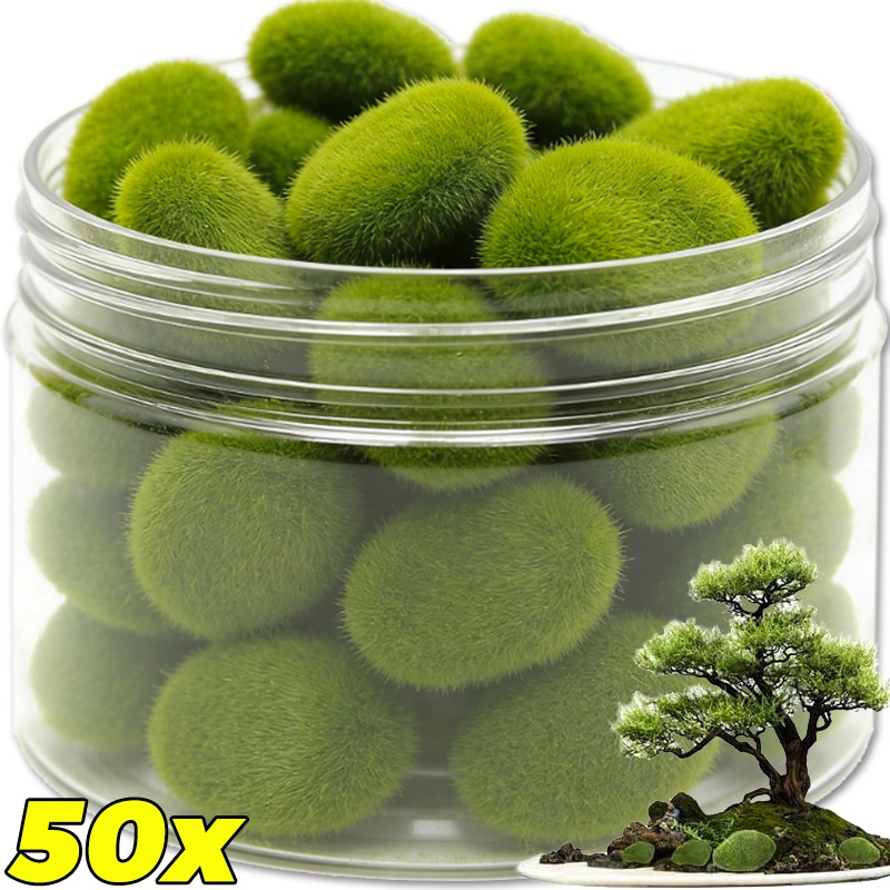 Terrarium Moss Art - 50/5 PIÈCES Pierres artificielles en mousse,