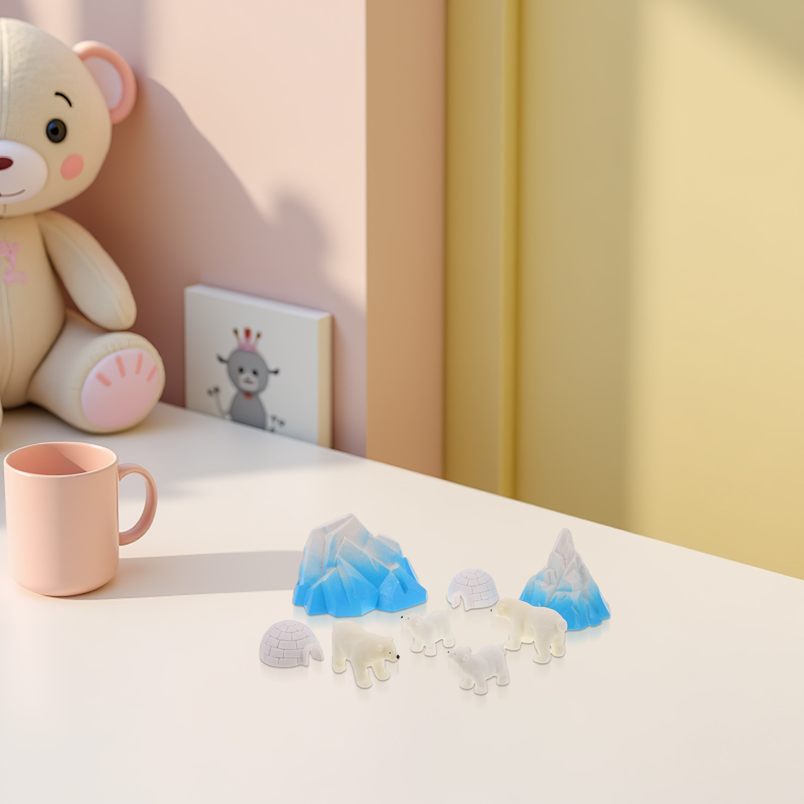 8 mini-ours polaires en résine - Resin Crafts avis et prix